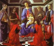 Sandro Botticelli Madonna and Child with Six Saints oil